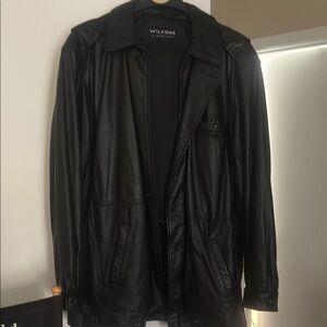 Wilson Black Trench Coat Classic Design - Brand New